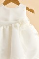 Βαπτιστικό φόρεμα με εκρού σατέν μεστό ύφασμα