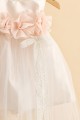 Βαπτιστικό φόρεμα με πούδρα οργάντζα και τούλινη φούστα μακρυά