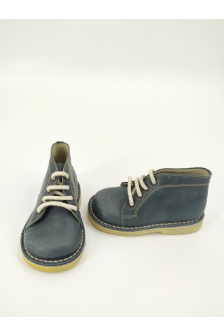 Παπουτσάκι βάπτισης χειριμερινό μποτάκι μπλε-γκρι