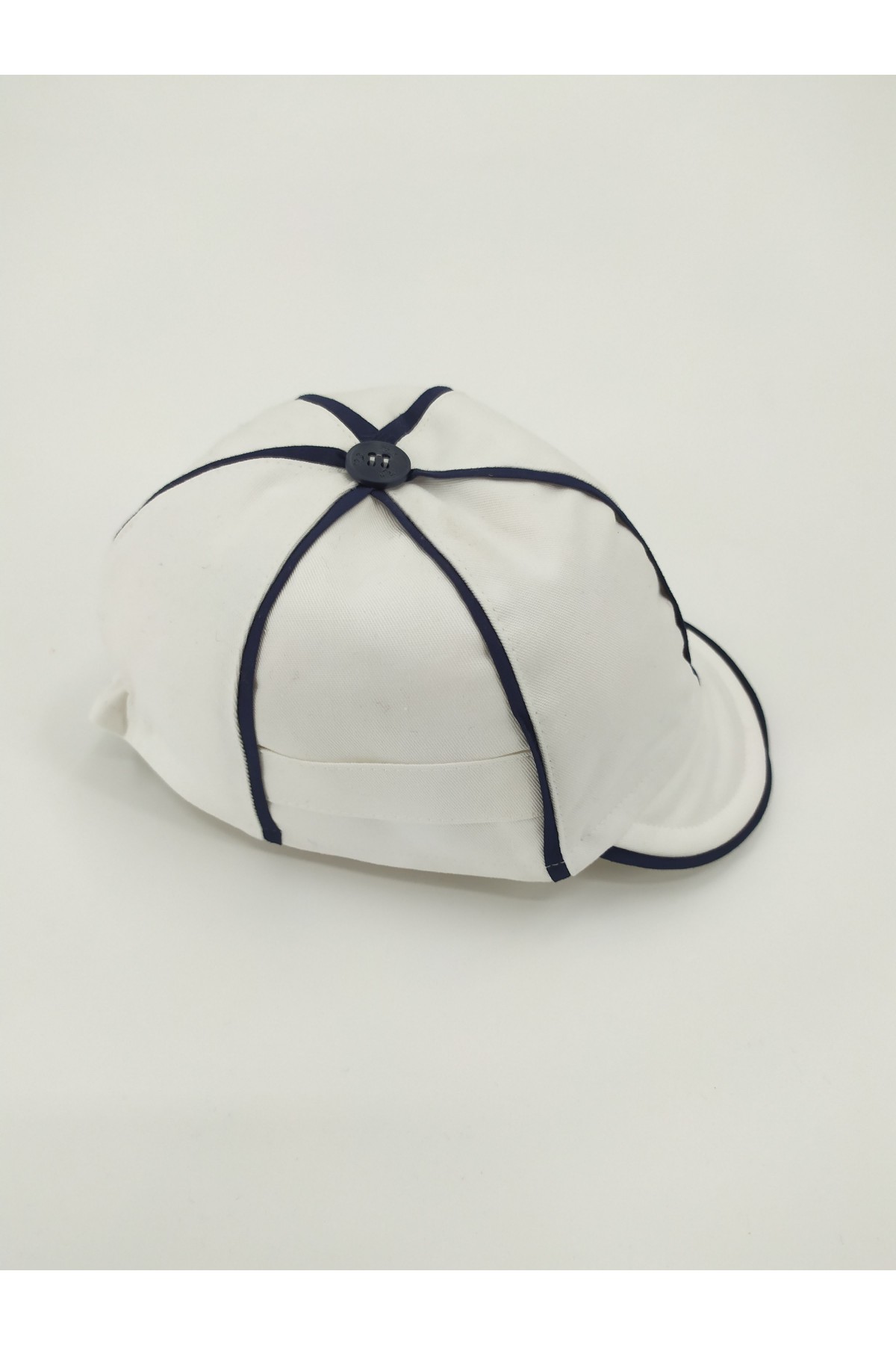 Καπέλο βάπτισης jockey λευκό μπλε