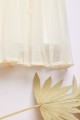 Βαπτιστικό φόρεμα εκρού με στρόγγυλη δαντέλα τσιγγελάκι