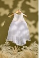 Βαπτιστικό φόρεμα λευκό με ουρά και σάπιο μήλο ζωνάκι
