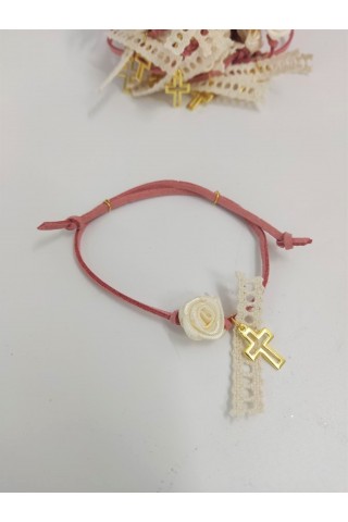 Μαρτυρικό βραχιολάκι σάπιο μήλο με σταυρό και λουλούδι